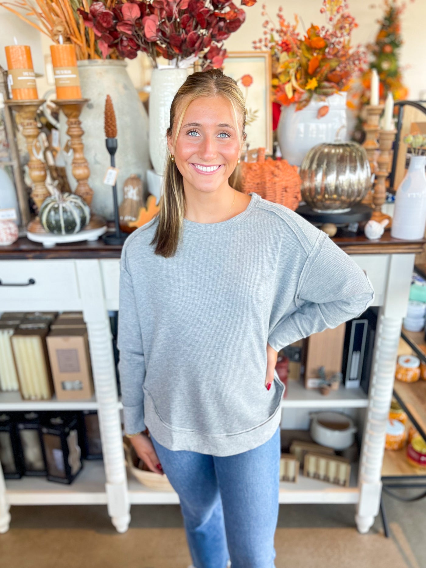 Heather Grey Sheree Woman’s Top