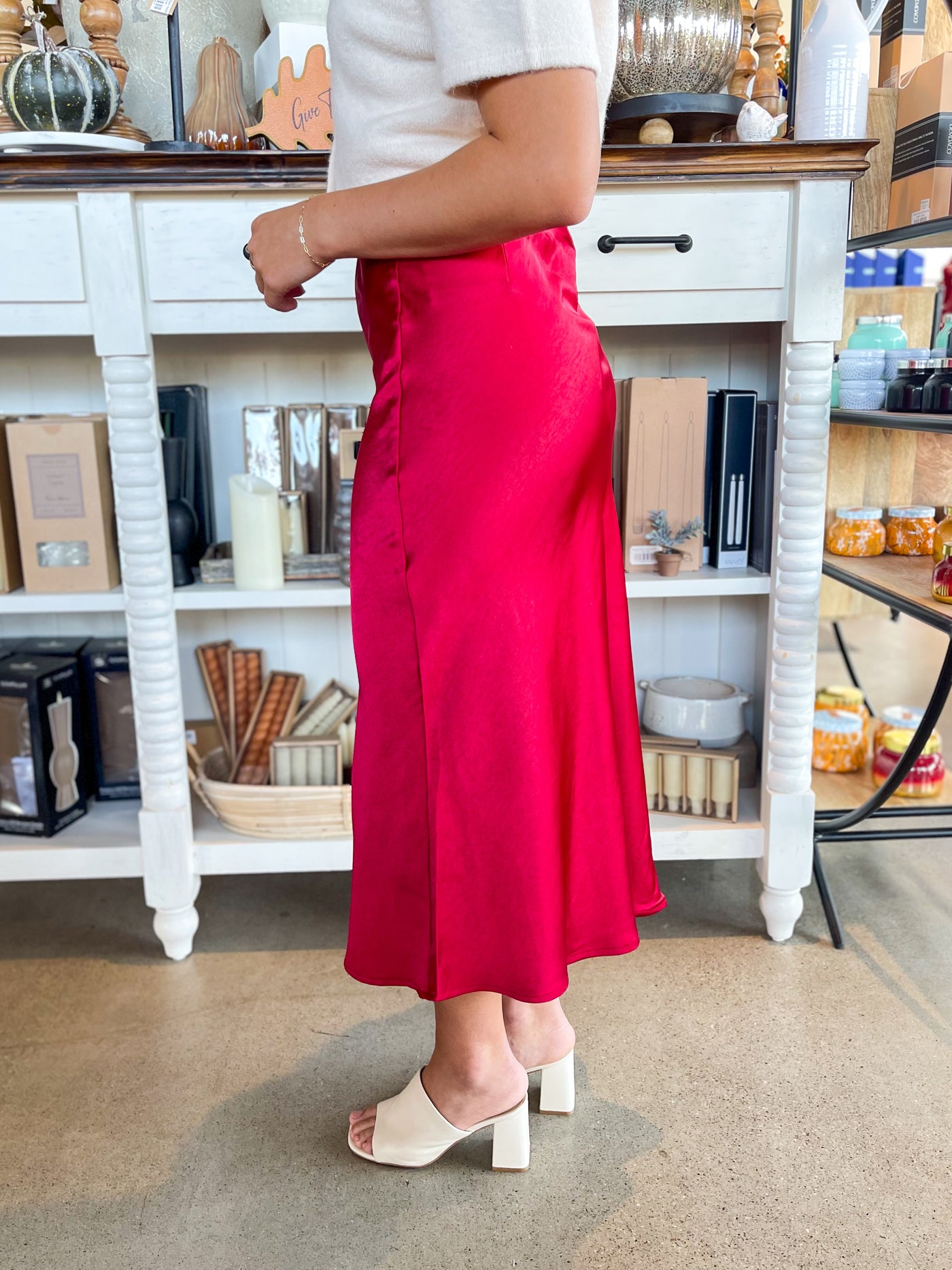 Silk Wine Salem Skirt
