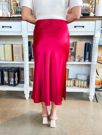 Silk Wine Salem Skirt