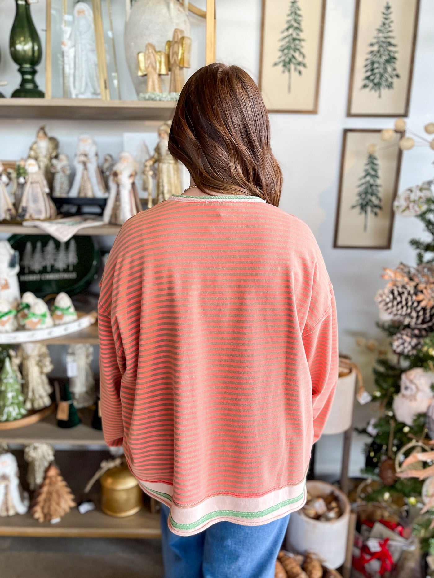Easel Coral/Grey Top