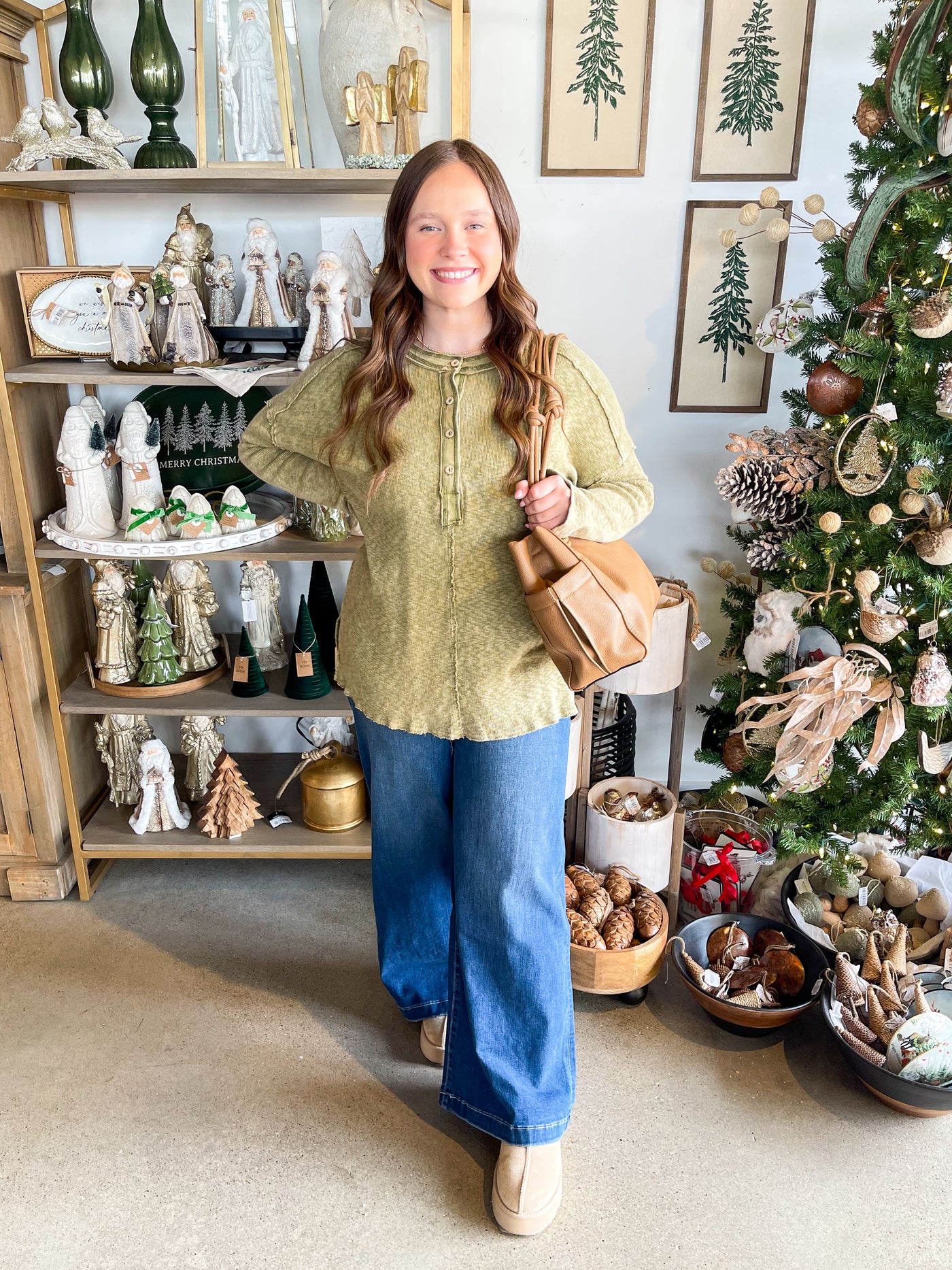 Mineral Wash Avocado Zoie Top