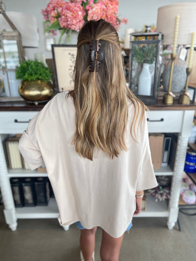Oatmeal Oversized Marilou Top