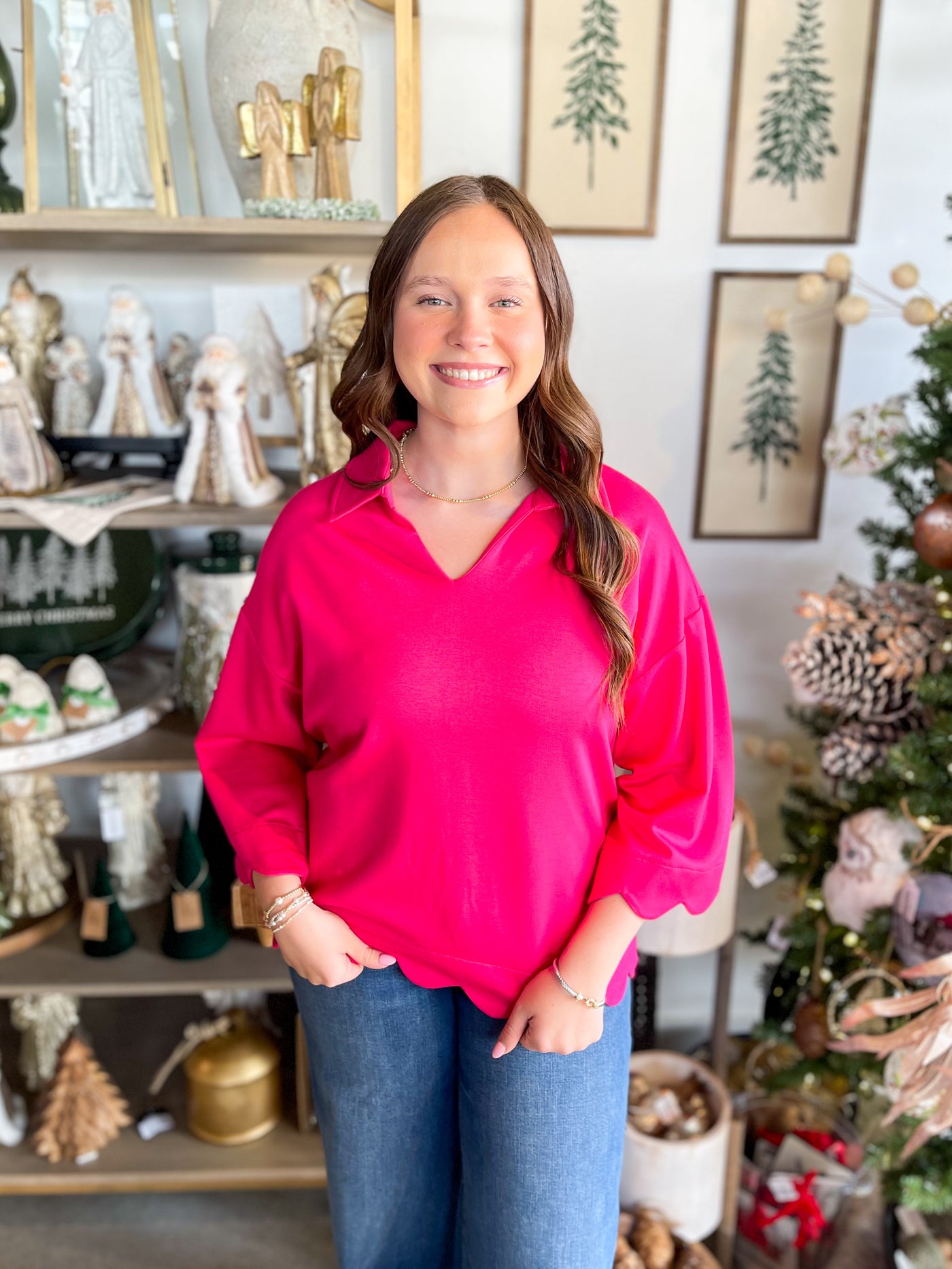 Jodifl Fuchsia Finley Top