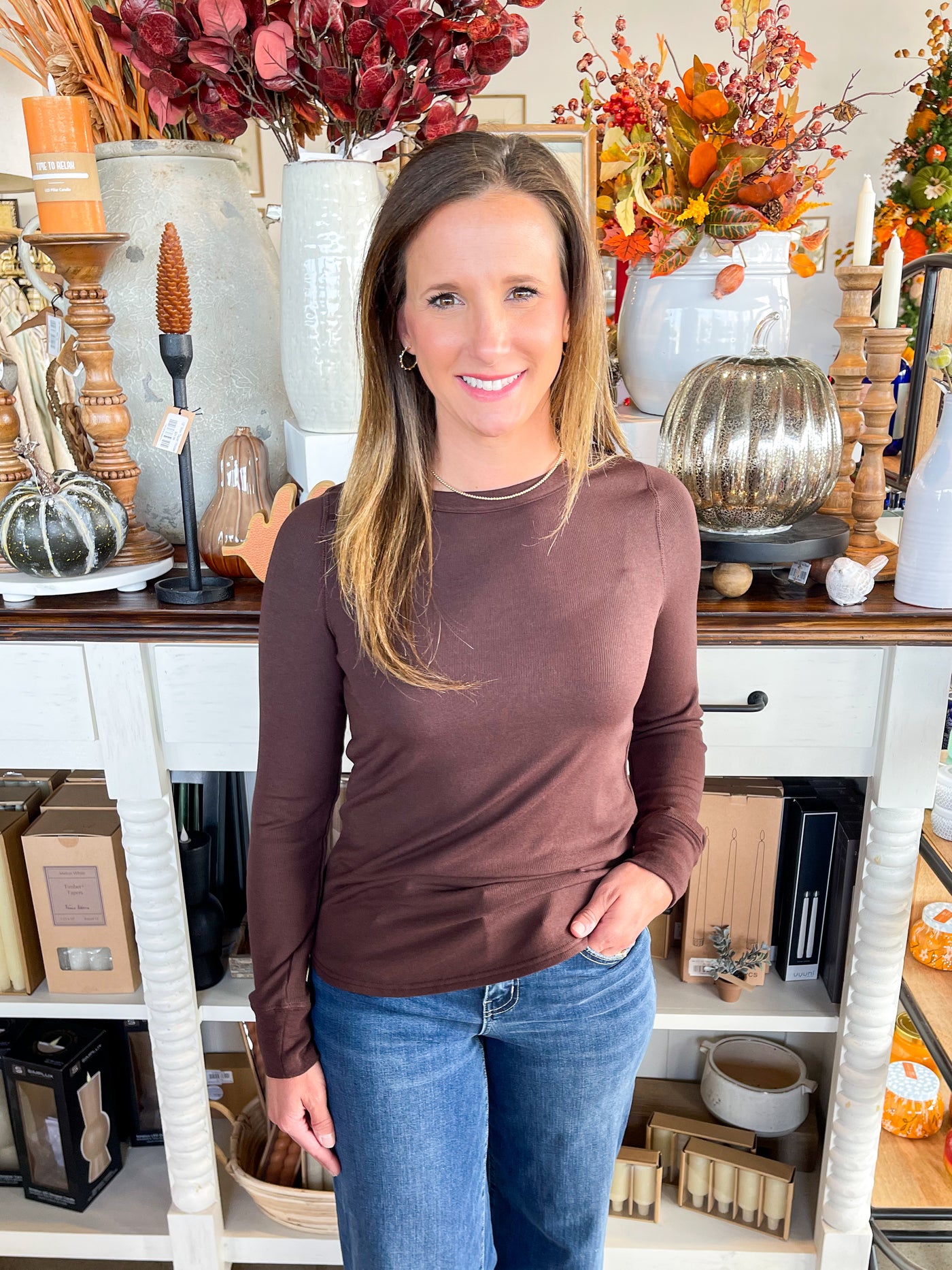 Coffee Bean Stacy Top