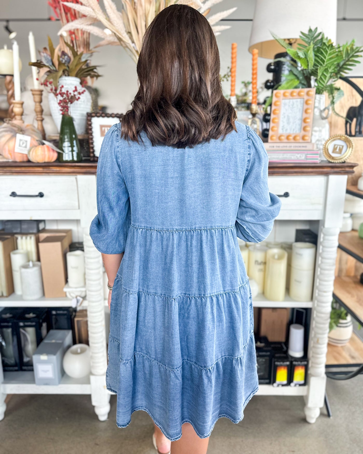 CC Soft Denim Tier Dress
