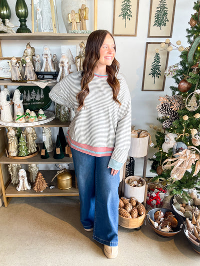 Easel Heather Grey Top