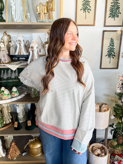 Easel Heather Grey Top