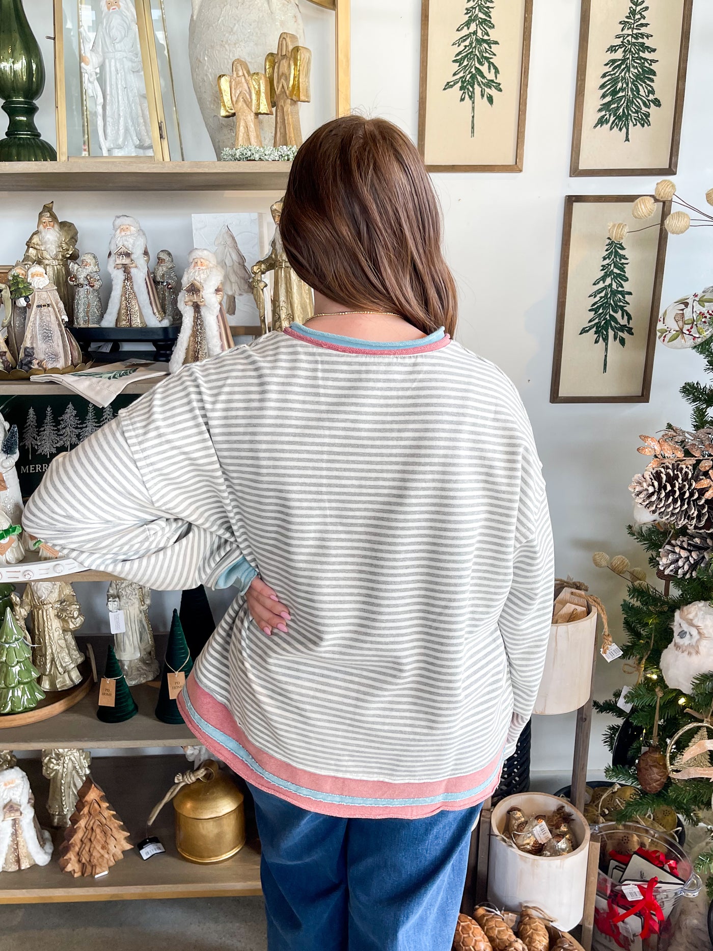 Easel Heather Grey Top