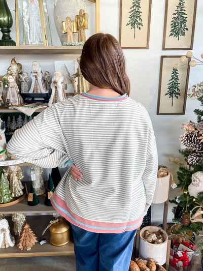 Easel Heather Grey Top