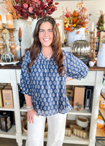 Umgee Blue Nikki Top