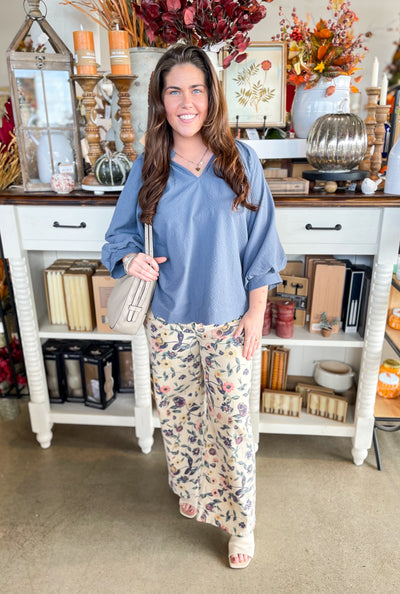 Umgee Steel Blue Cierra Top