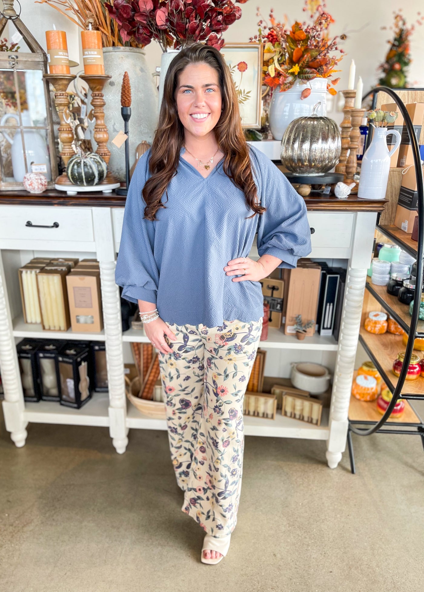 Umgee Steel Blue Cierra Top
