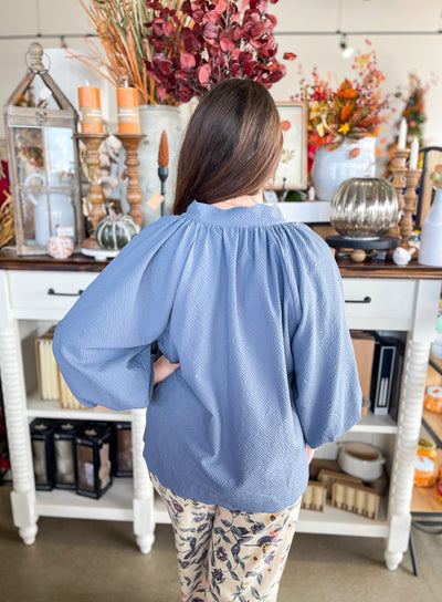 Umgee Steel Blue Cierra Top