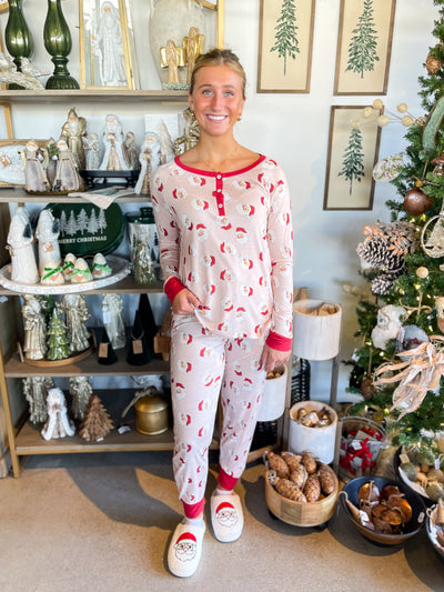 Jane Marie Pink Santa Jammie Set