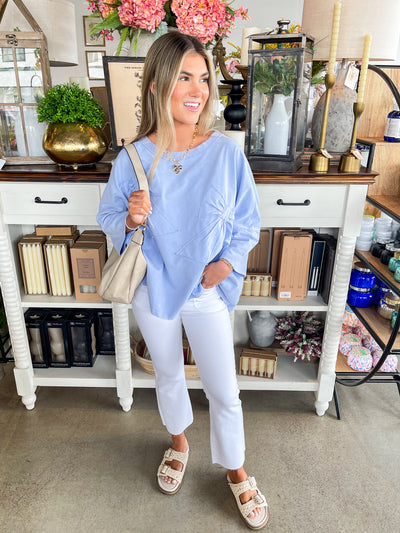 Peri Blue Oversized Marilou Top