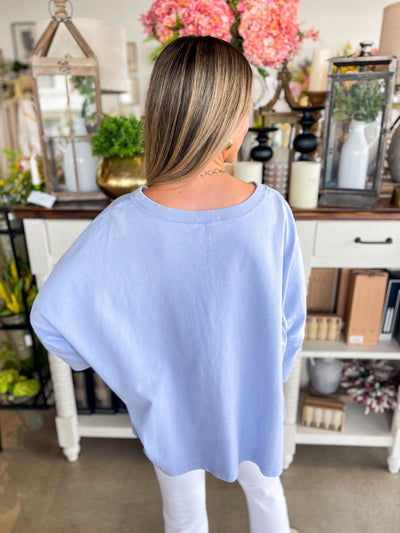 Peri Blue Oversized Marilou Top