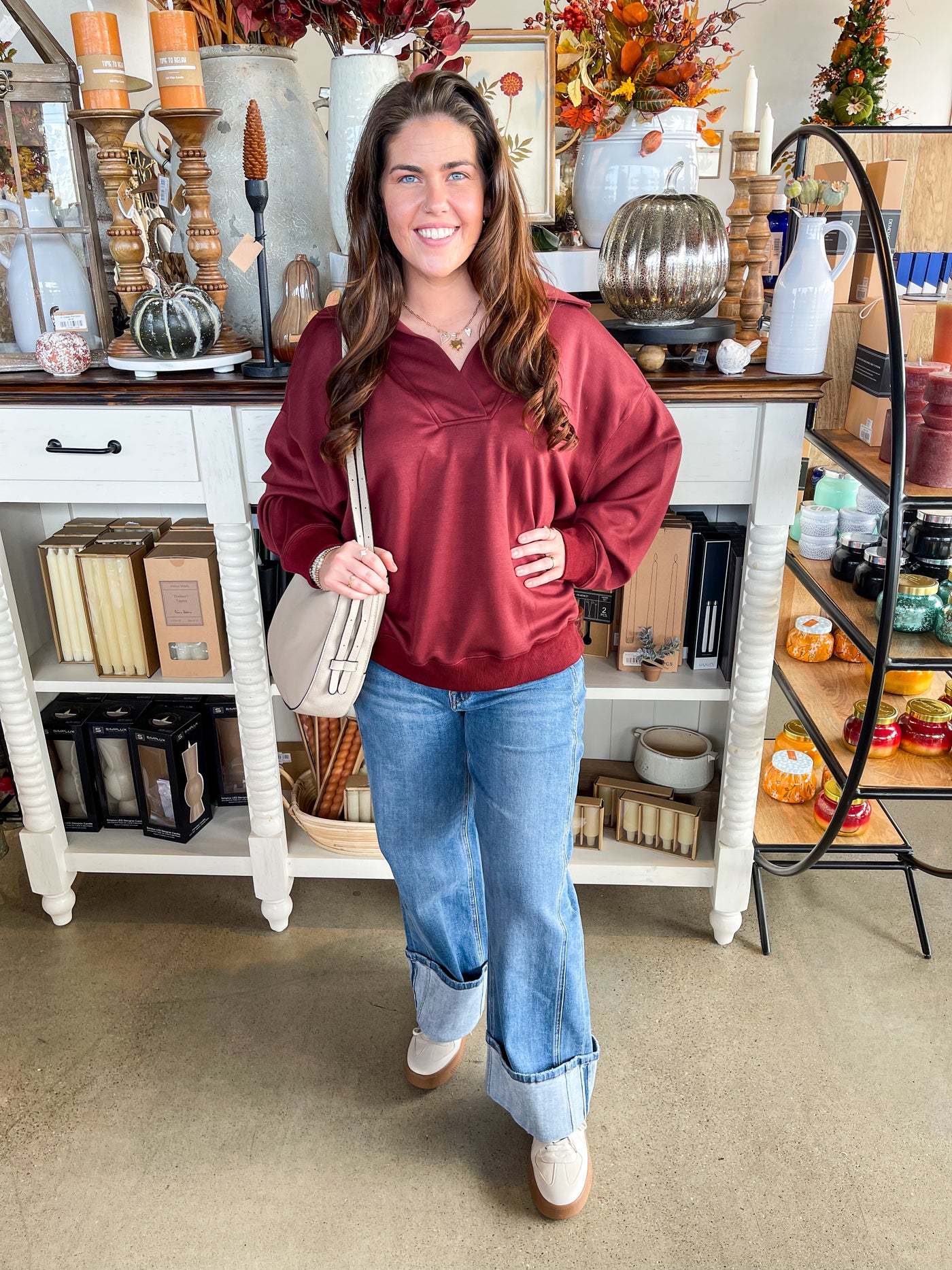 Jodifl Marsala Willow Top