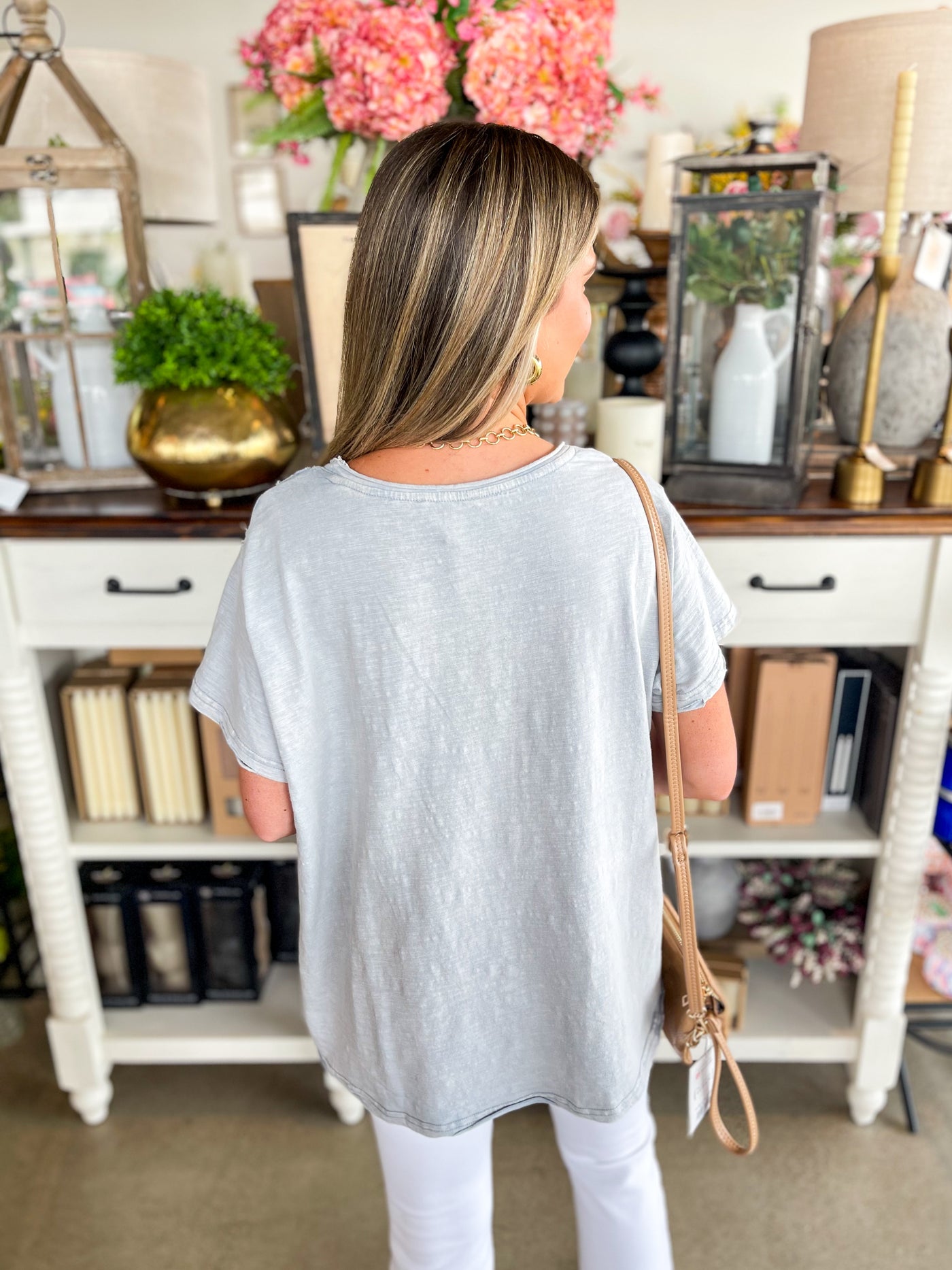 Dusty Sky Star Patch Top