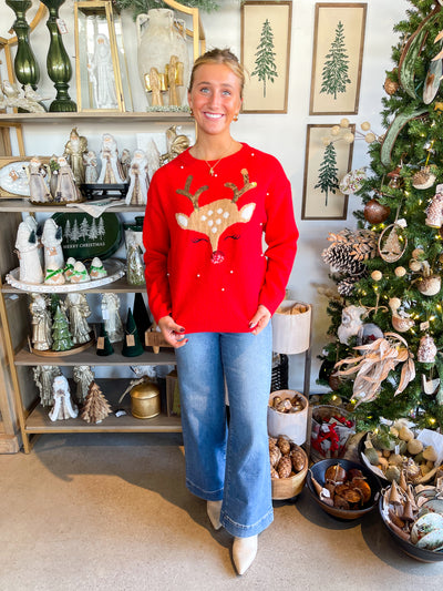 Red Reindeer Sweater