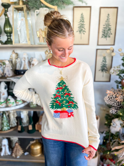 Jodifl Ivory Tree Sweater