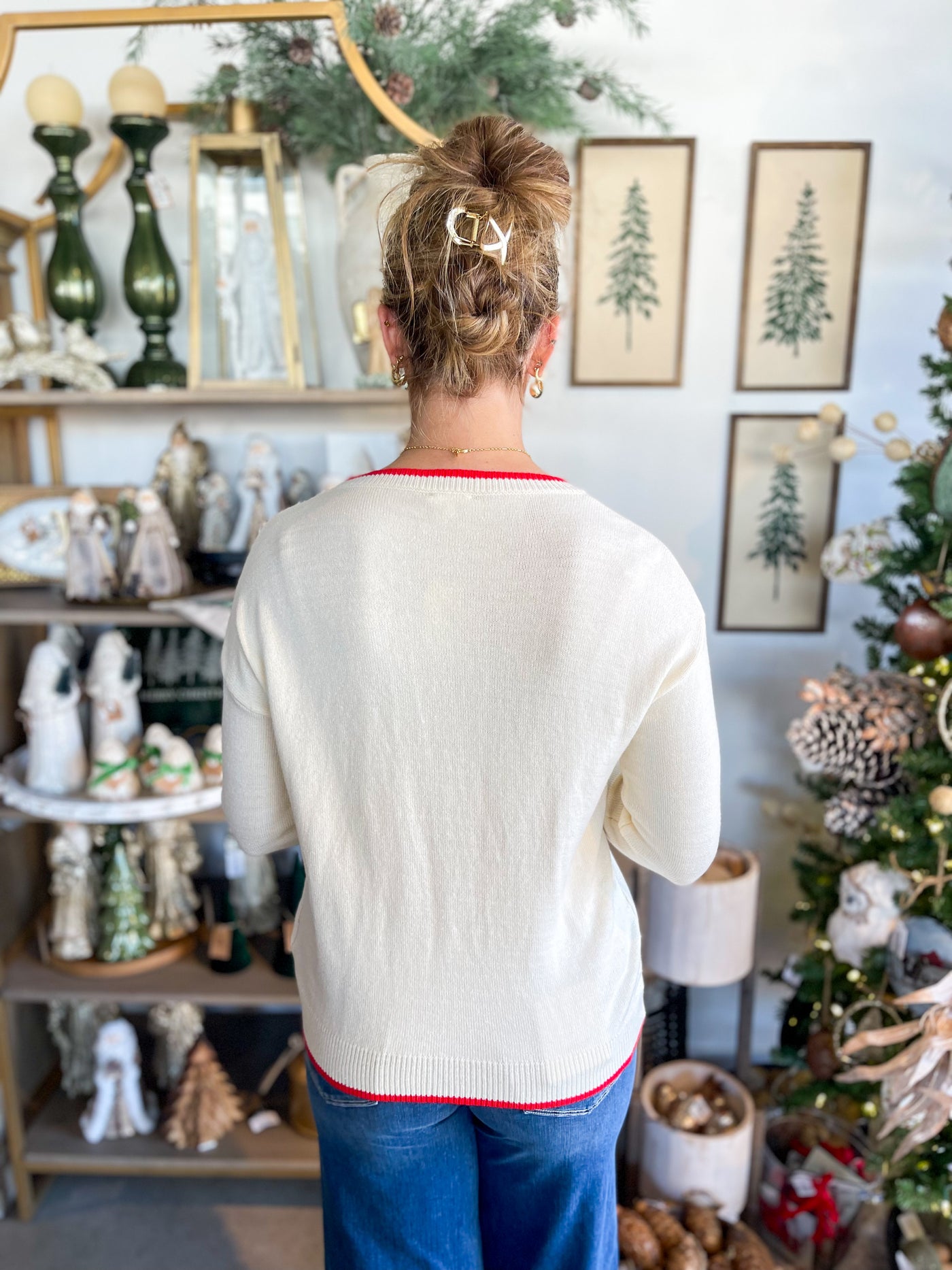 Jodifl Ivory Tree Sweater