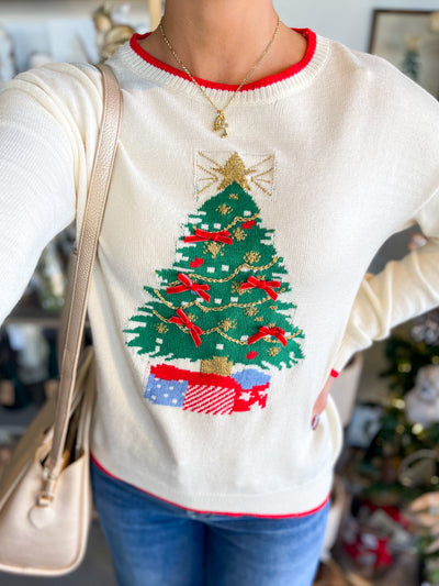 Jodifl Ivory Tree Sweater