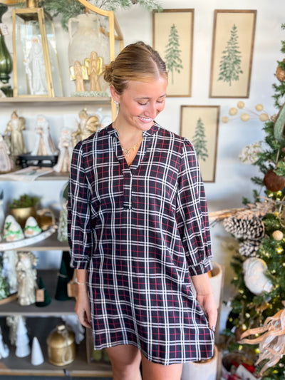 Jodifl Black Plaid Courtney Dress