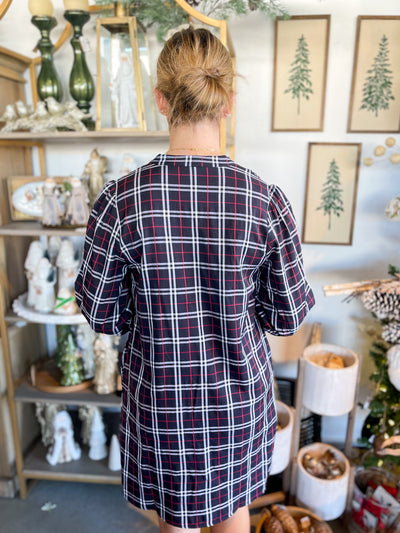 Jodifl Black Plaid Courtney Dress