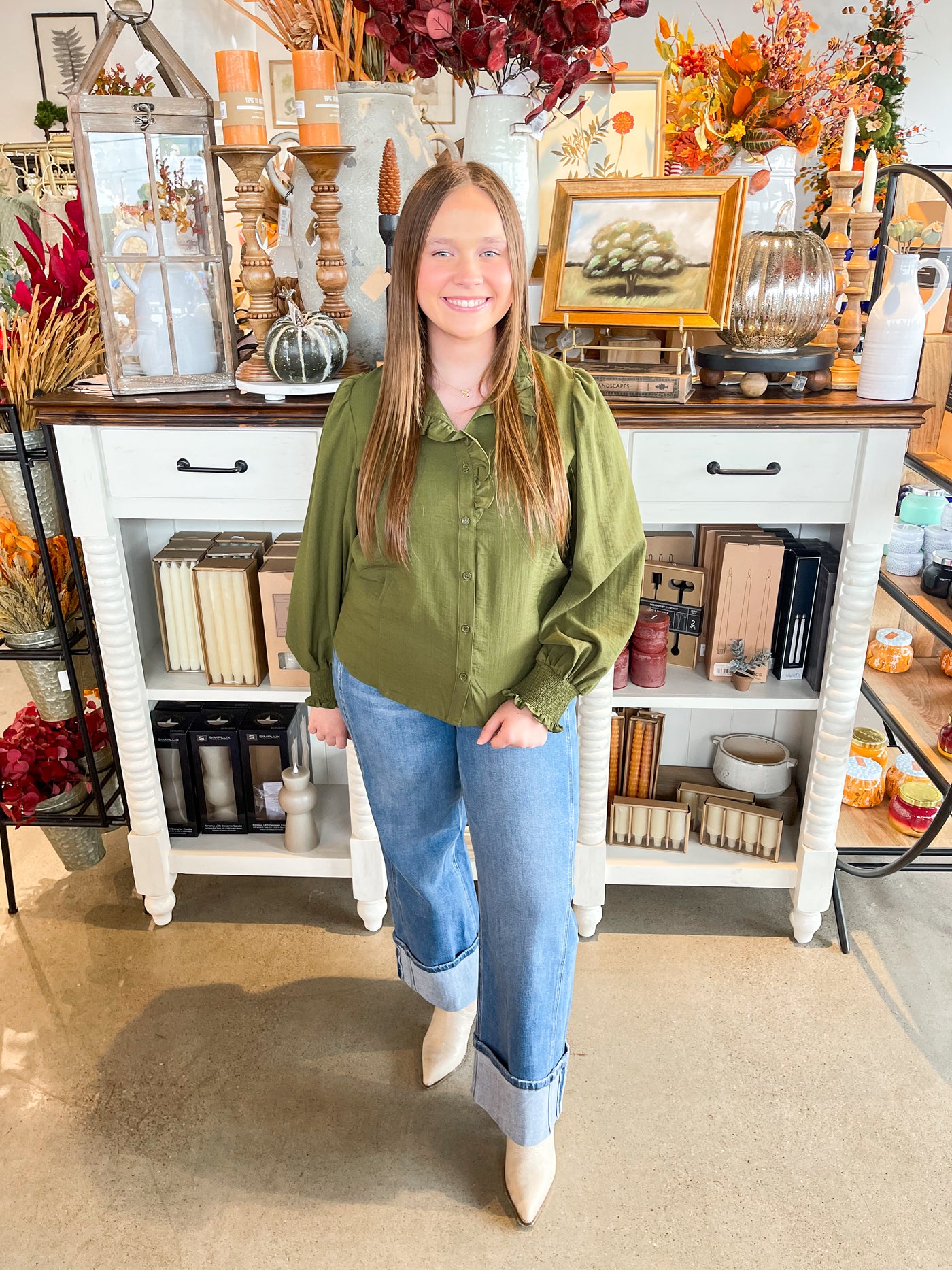 Entro Olive Ember Top