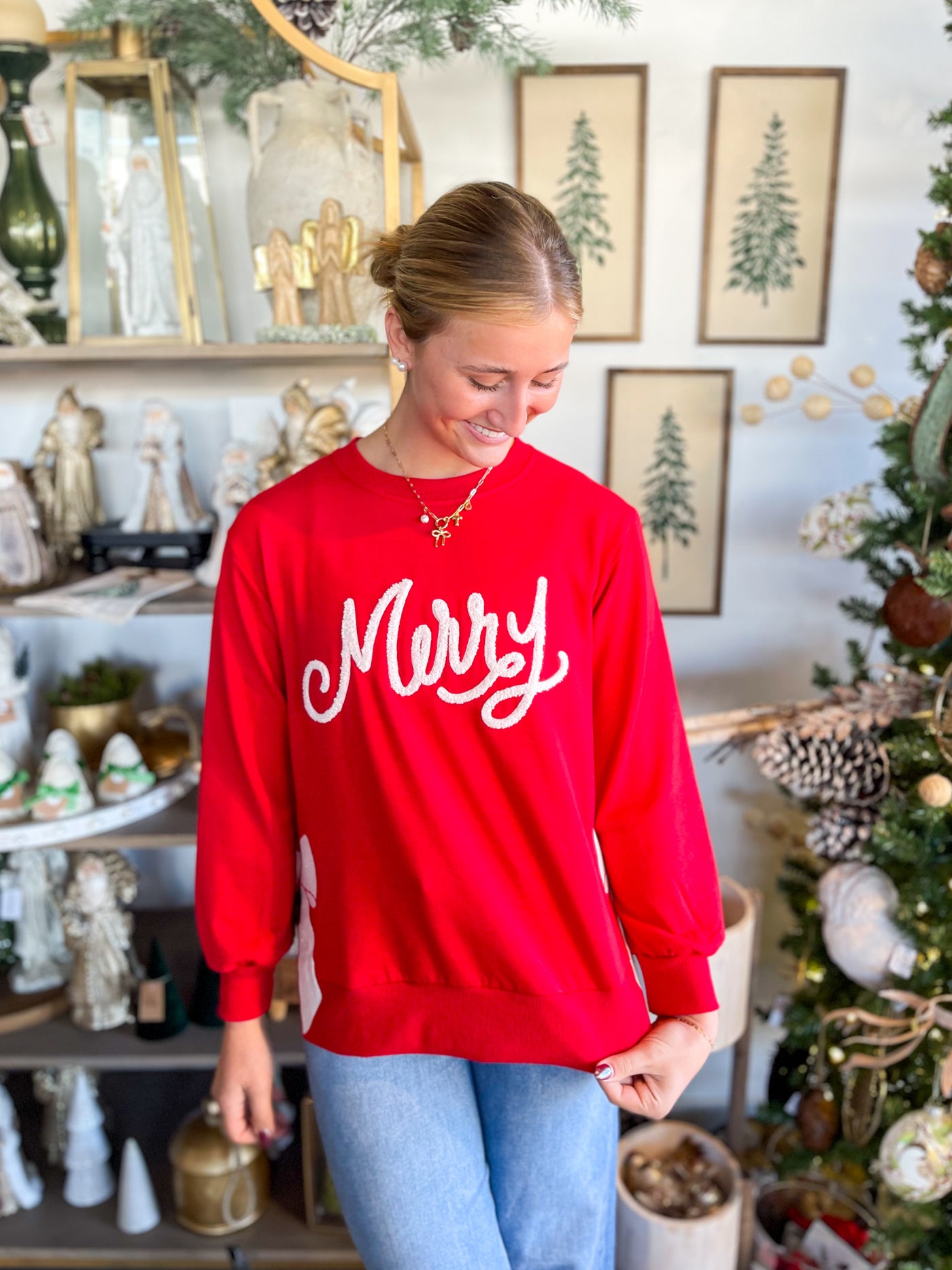 Lakelyn Merry Bow Sweatshirt