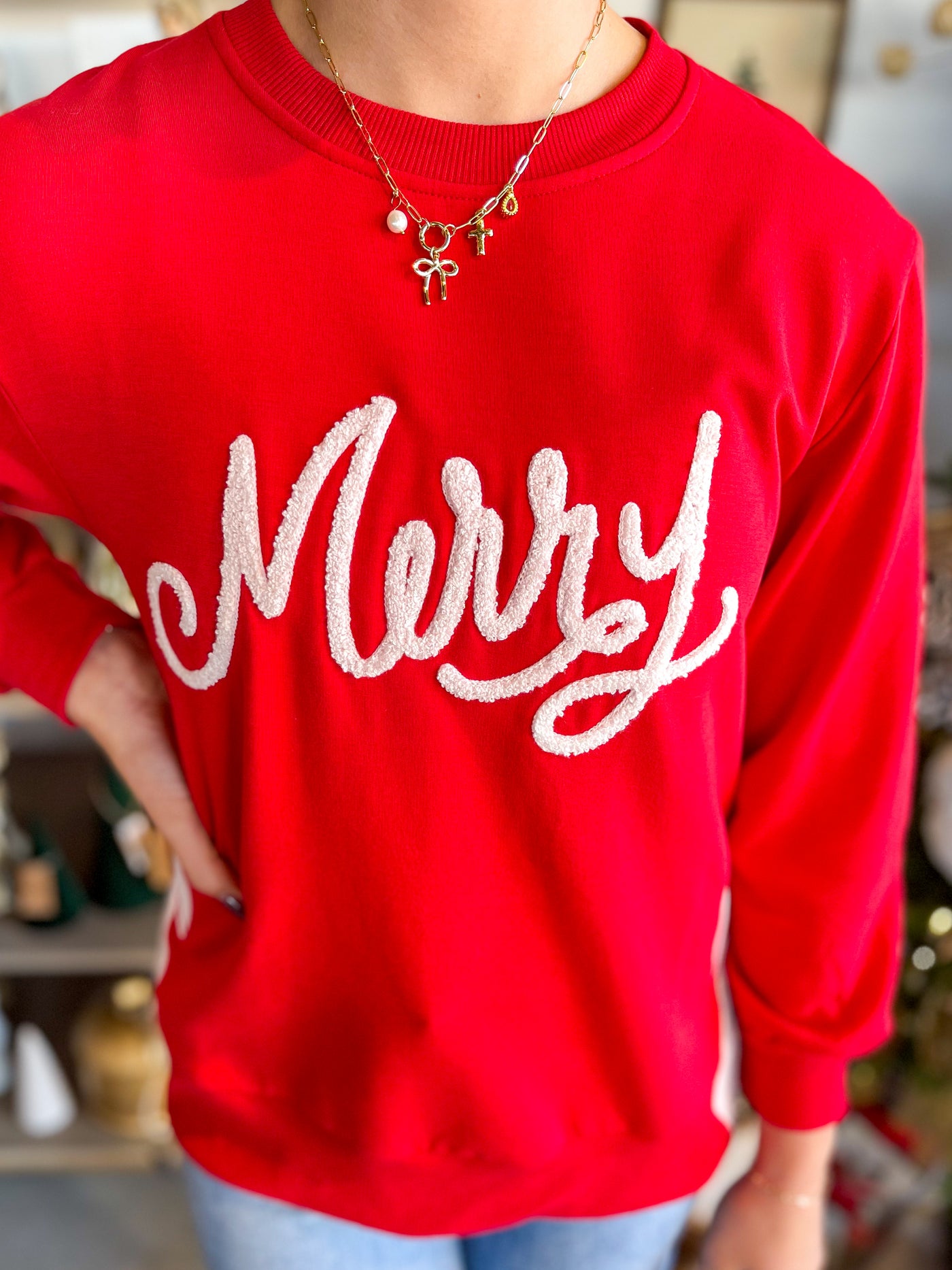 Lakelyn Merry Bow Sweatshirt
