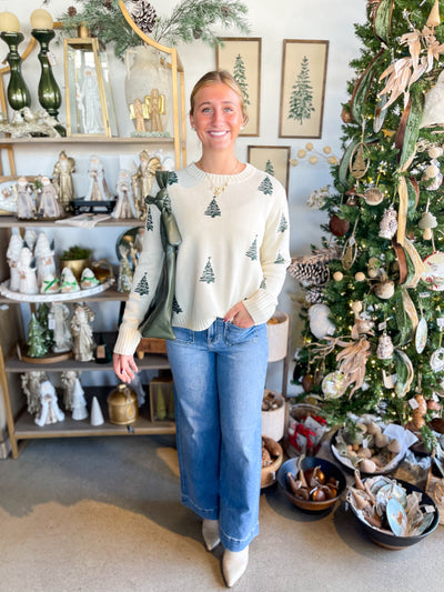 Panache Ivory Tree Sweater