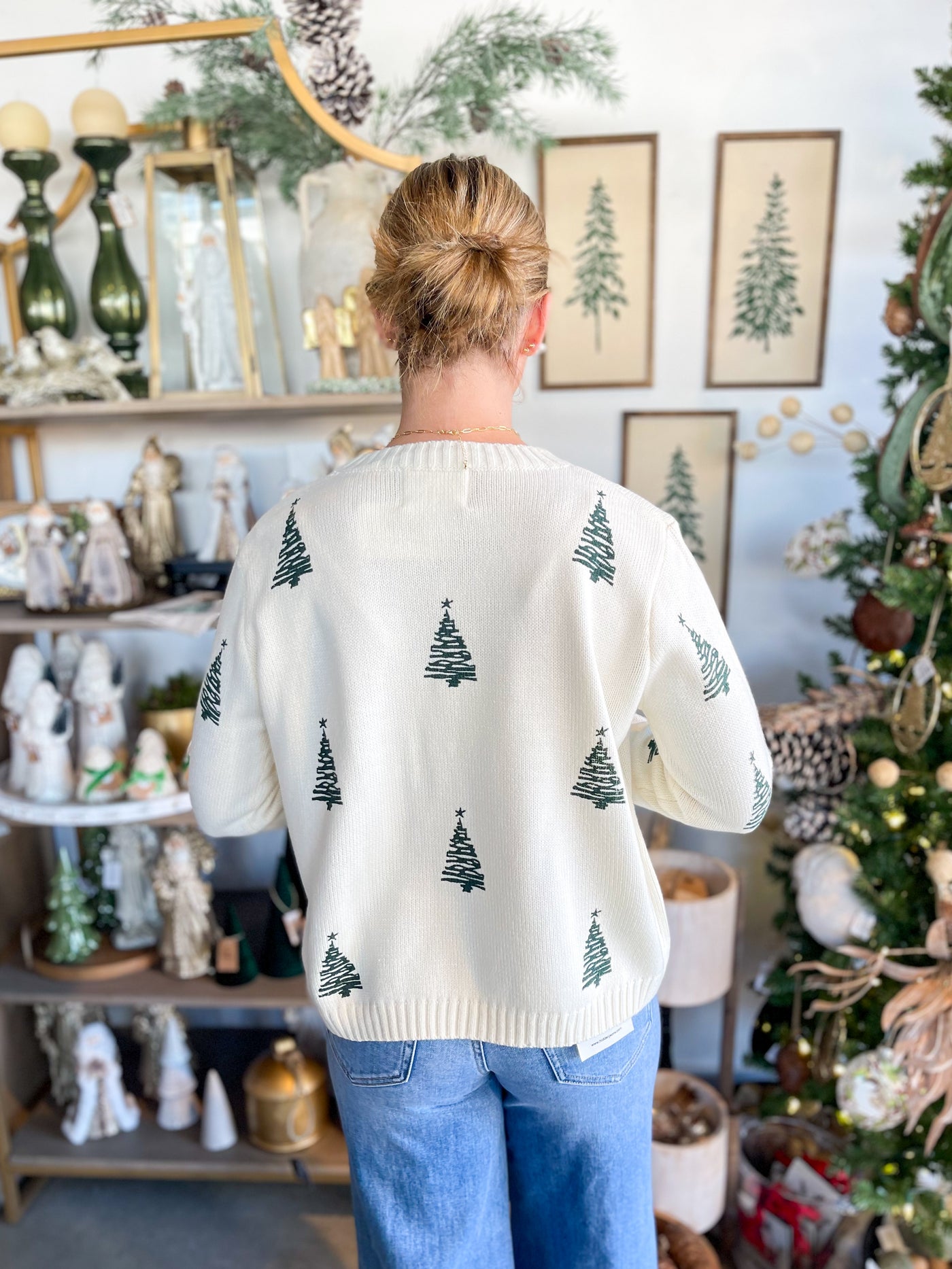 Panache Ivory Tree Sweater