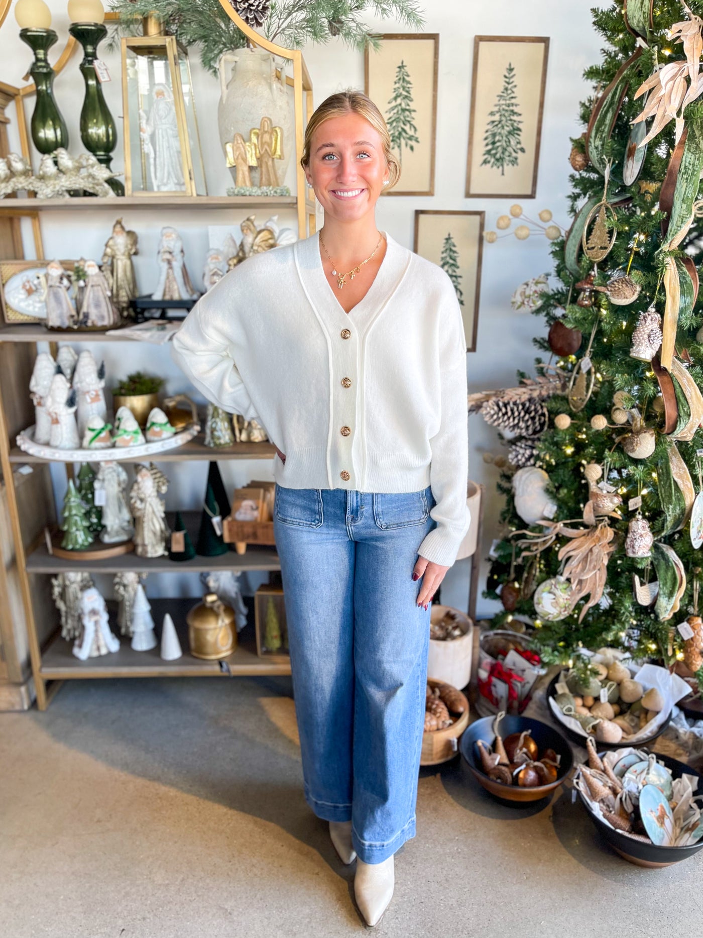 Umgee Cream Camden Cardigan