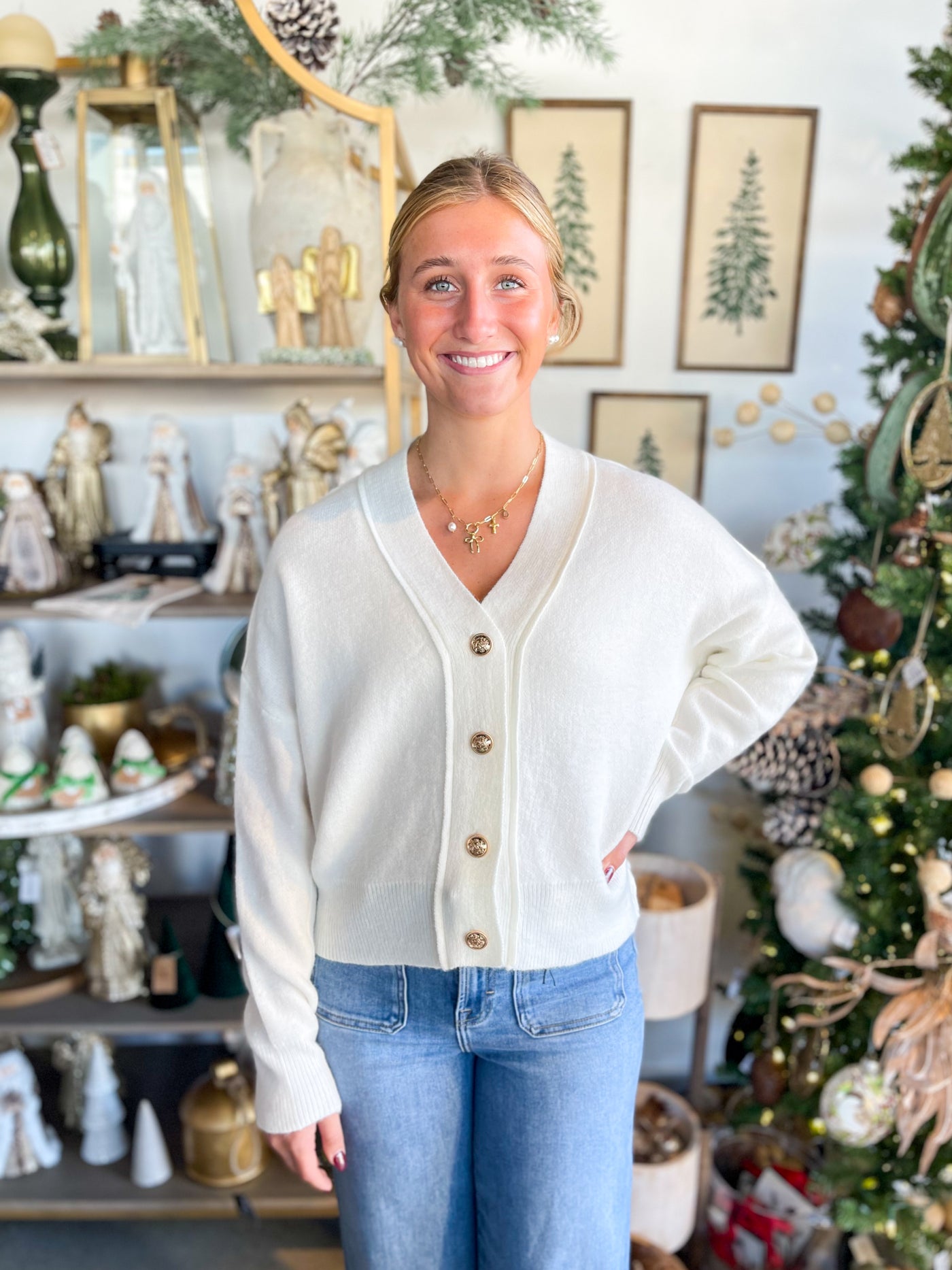 Umgee Cream Camden Cardigan