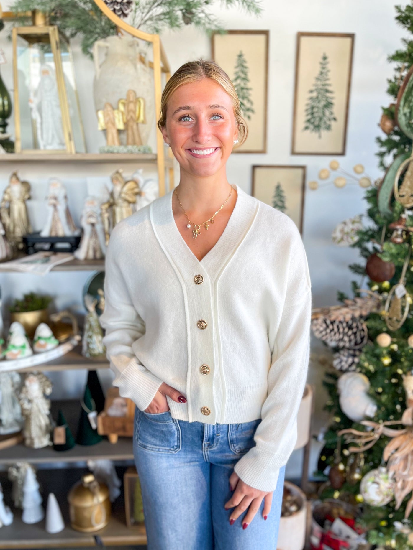 Umgee Cream Camden Cardigan