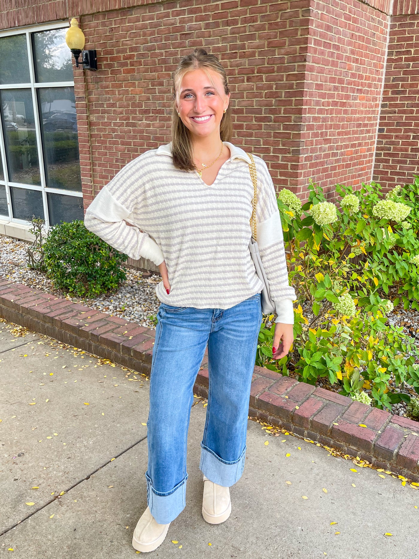 Grey Texture Silhouette Top