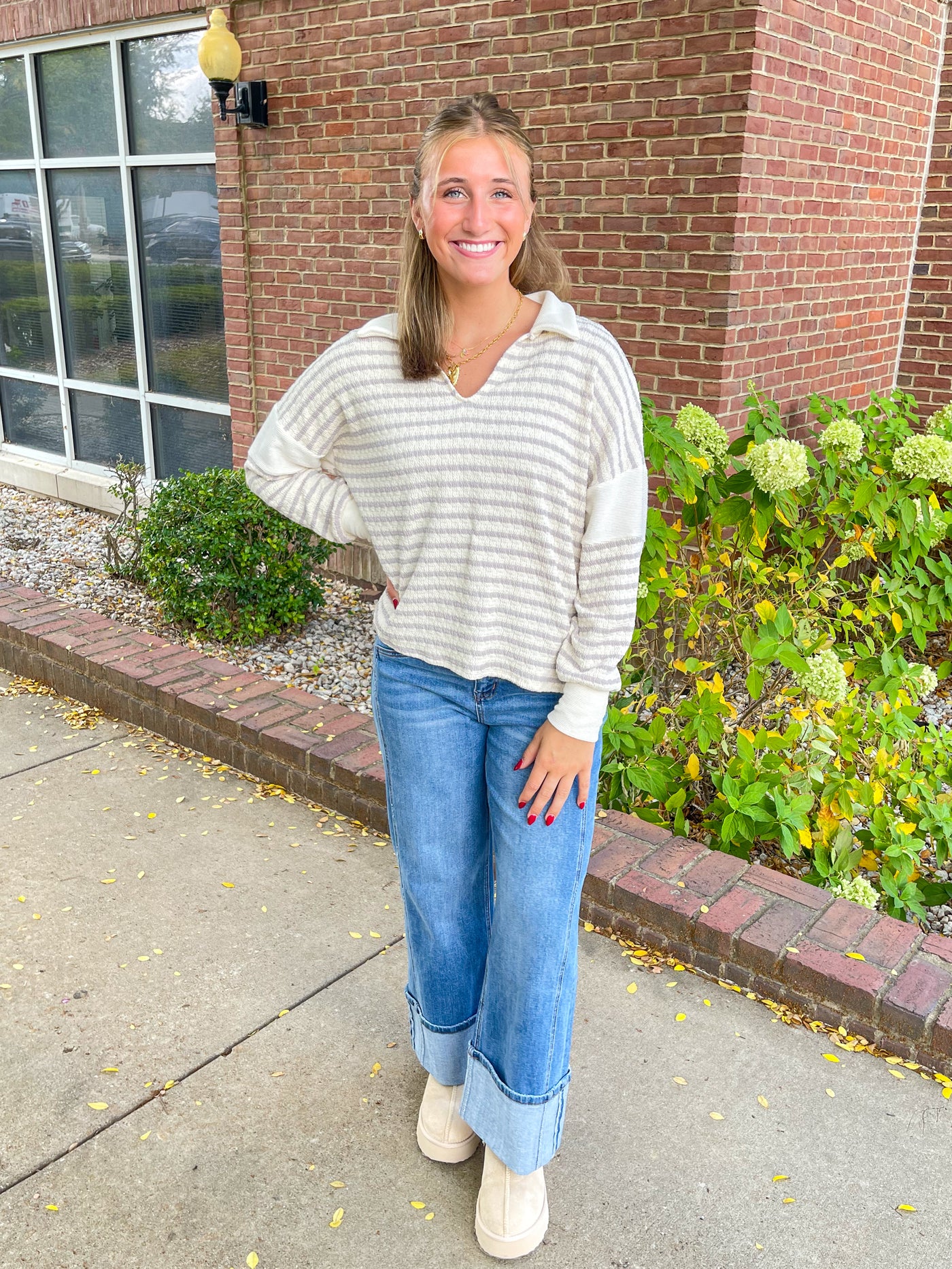 Grey Texture Silhouette Top