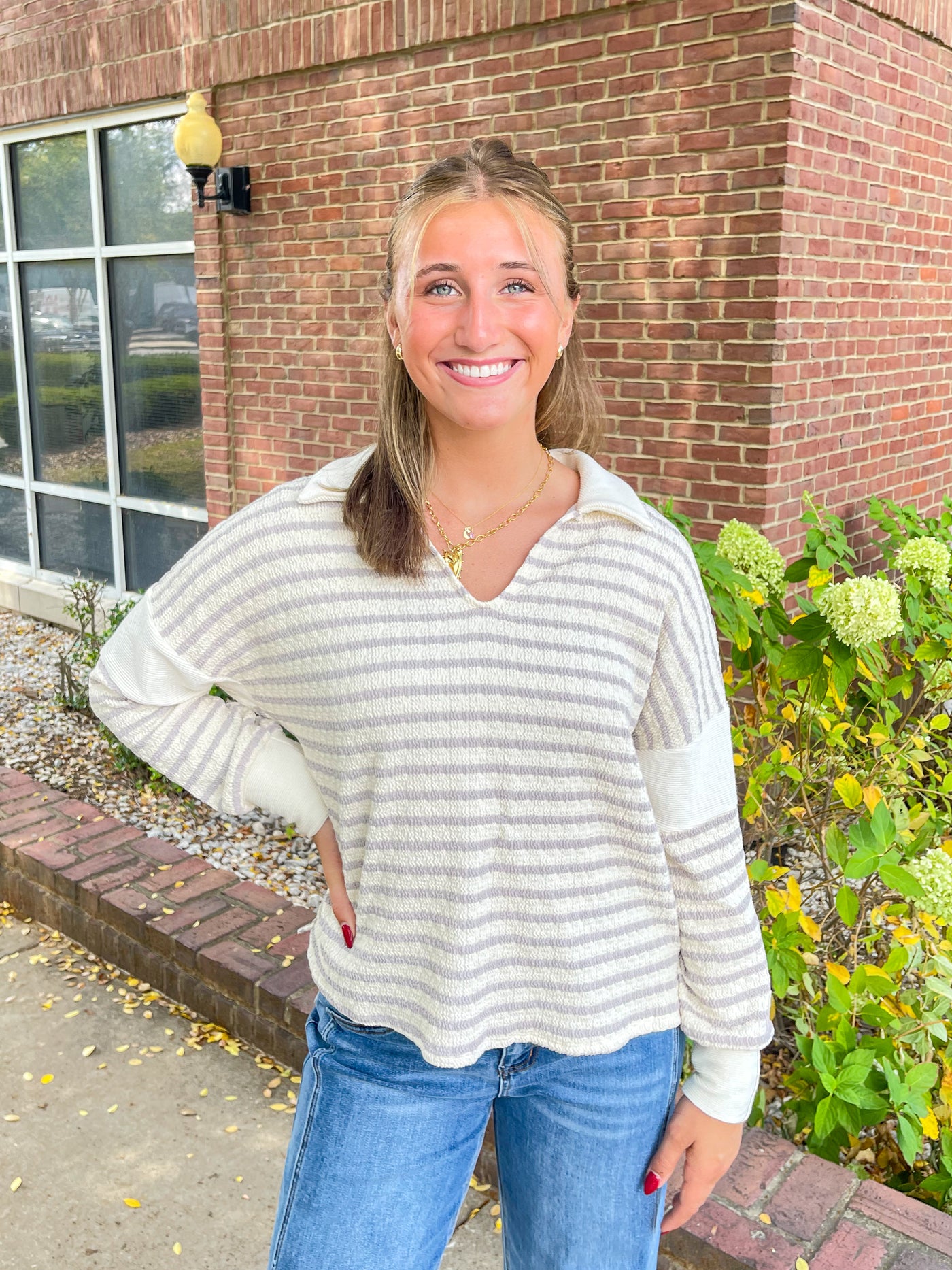 Grey Texture Silhouette Top