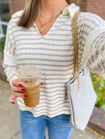 Grey Texture Silhouette Top