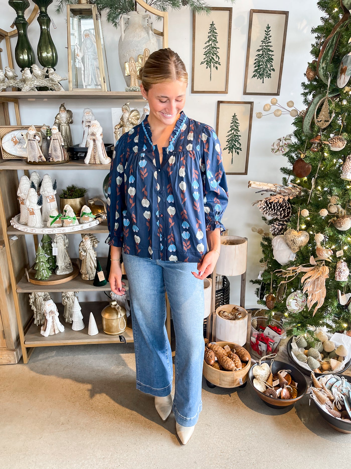 Umgee Navy Mix Phoenix Top