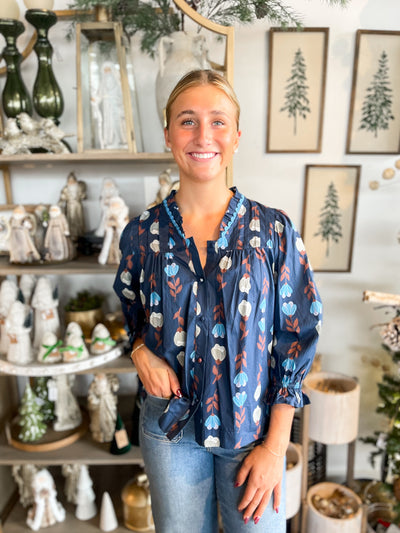 Umgee Navy Mix Phoenix Top