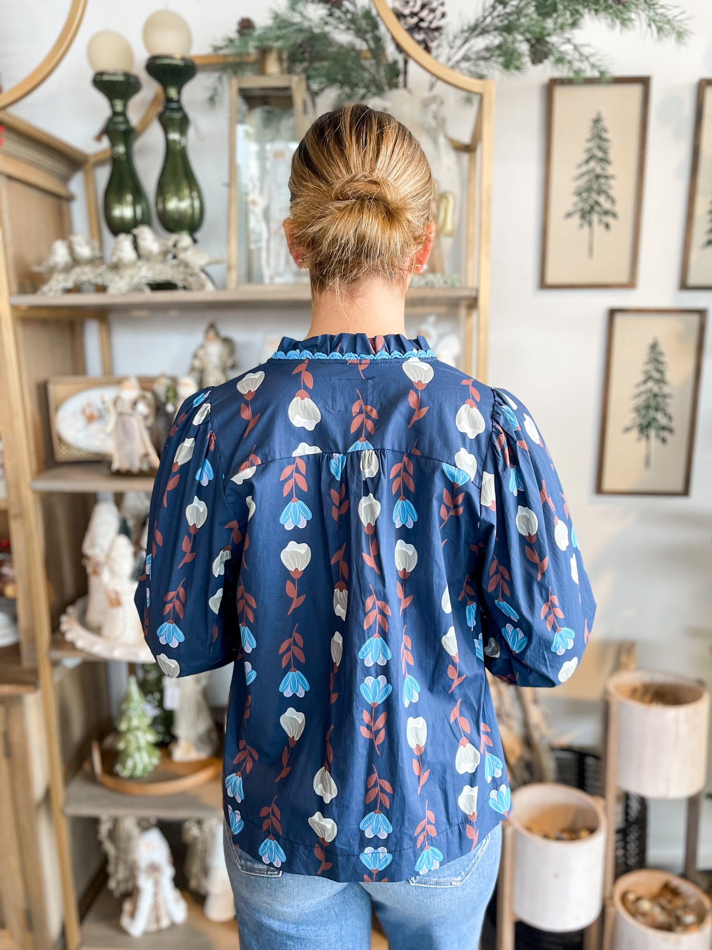 Umgee Navy Mix Phoenix Top