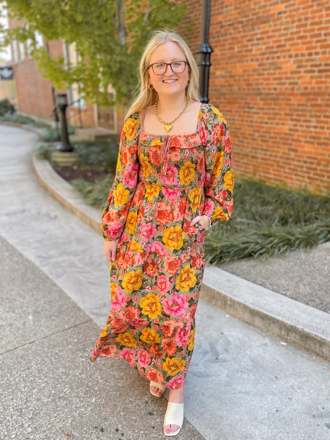 Sage Multi Floral Maxi