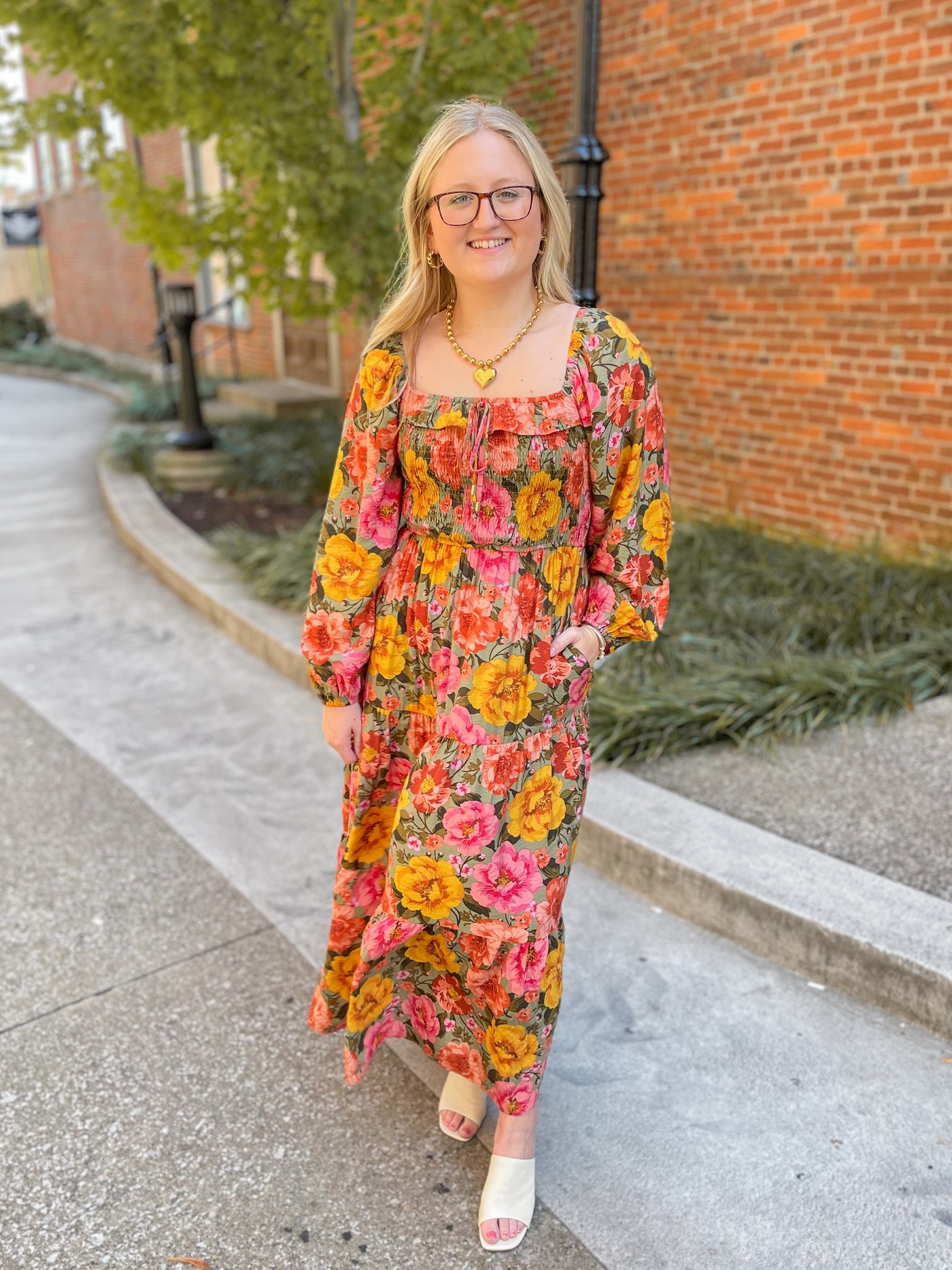 Sage Multi Floral Maxi
