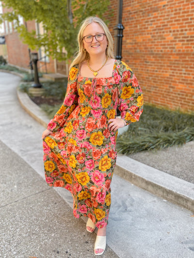 Sage Multi Floral Maxi