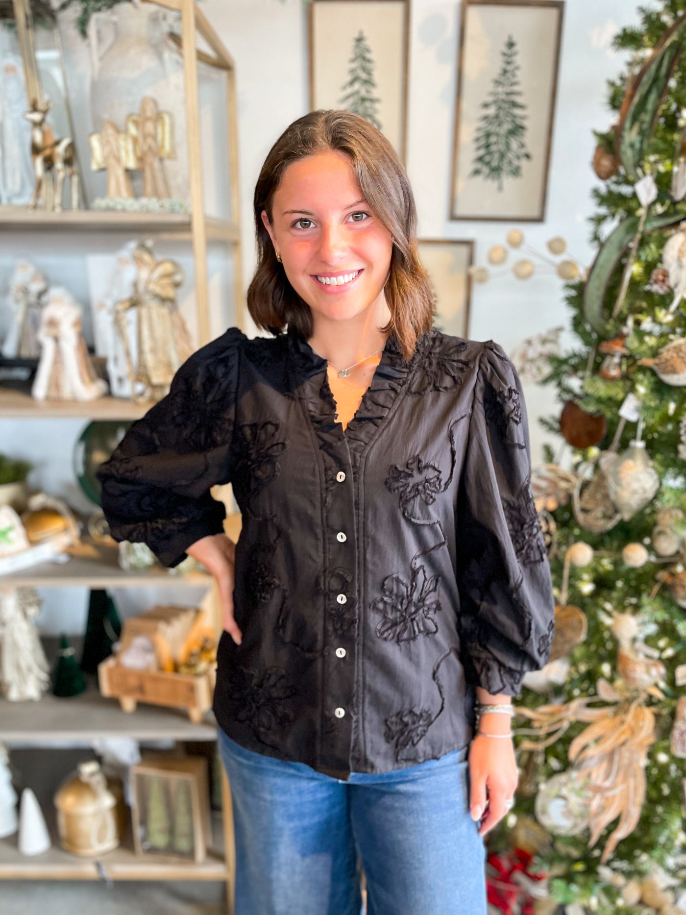 Jodifl Black Reece Top