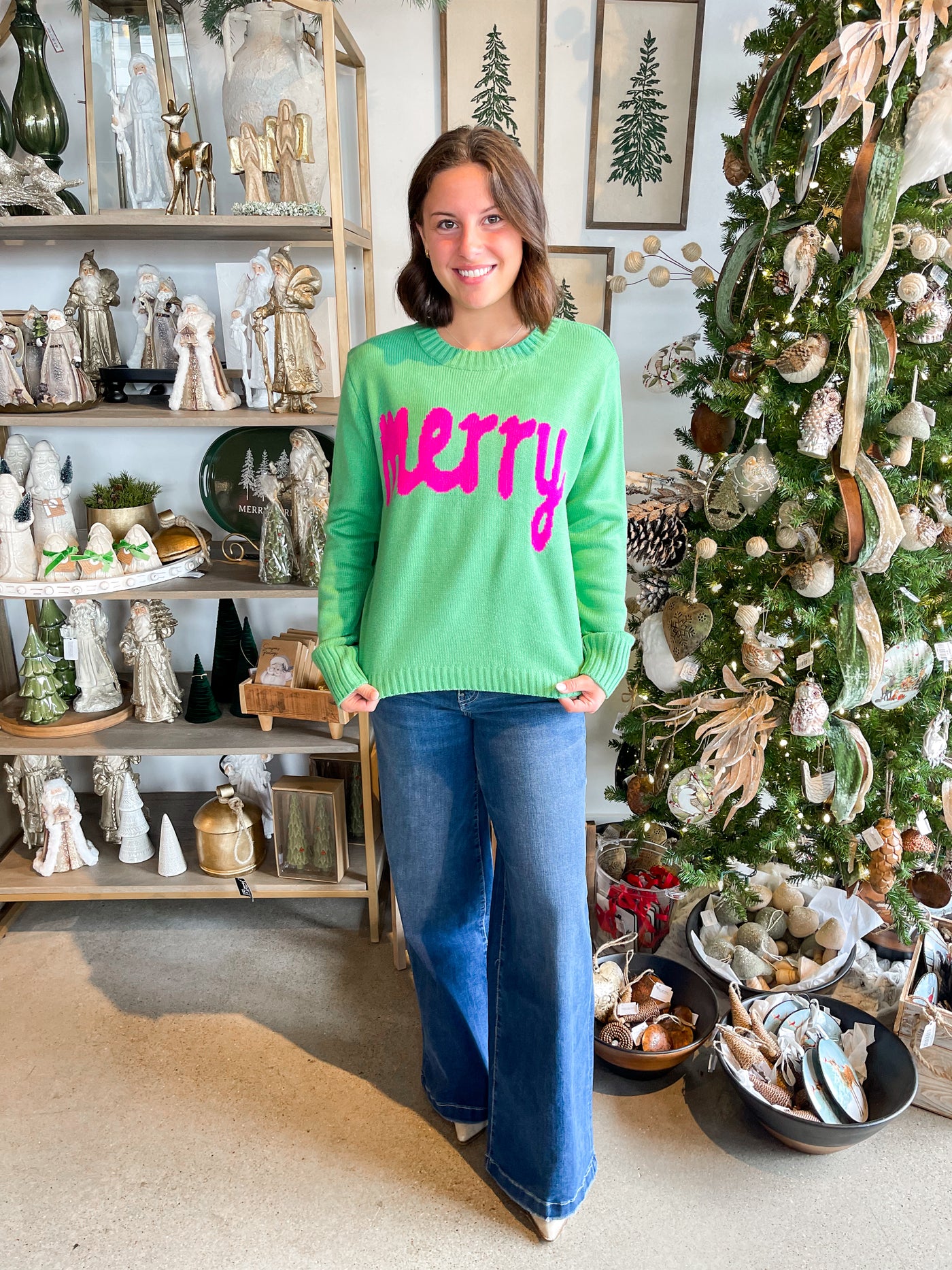 Green Merry Sweater