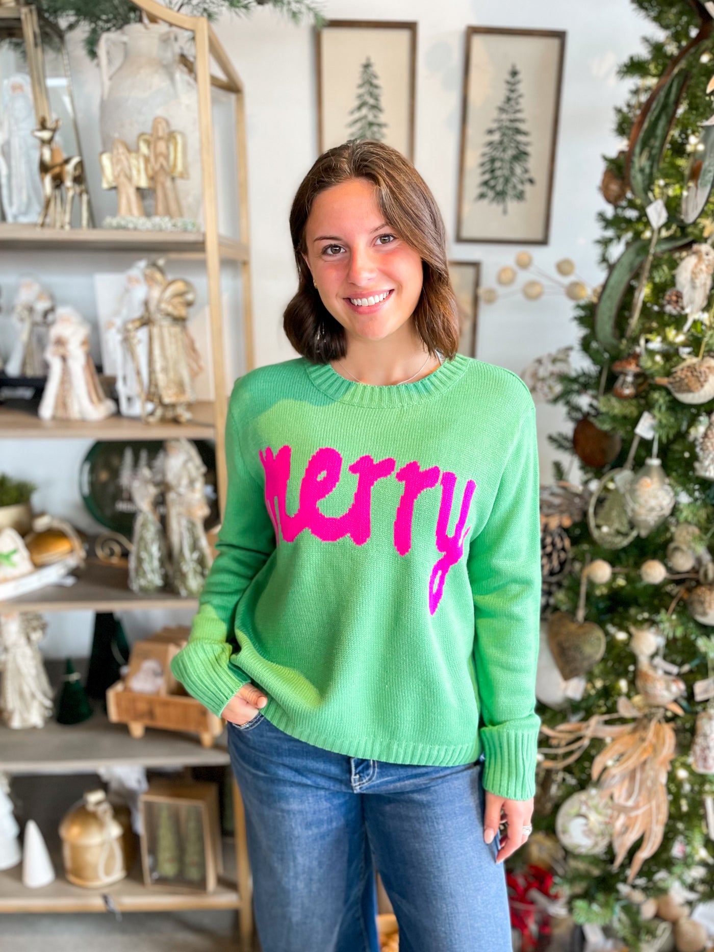 Green Merry Sweater