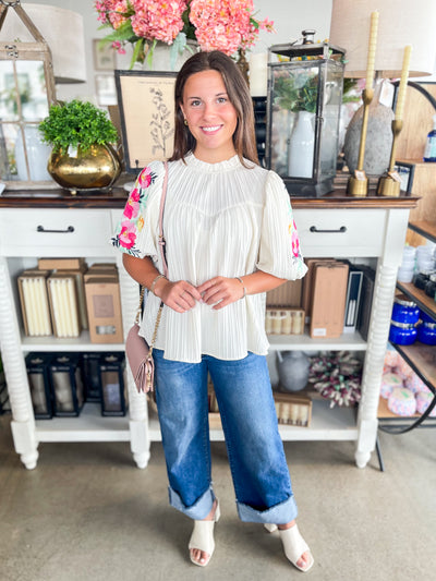 Ivory Embroidery Shaun Top